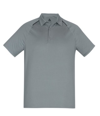 Academy Men's Polo:Silver/Charcoal