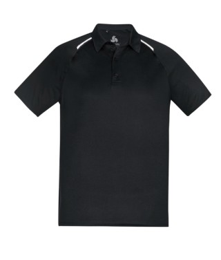 Academy Men's Polo:Black/White