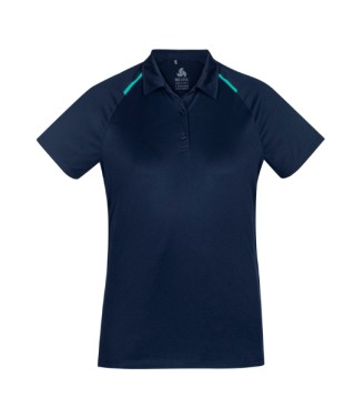 Academy Ladies Polo:Navy/Teal
